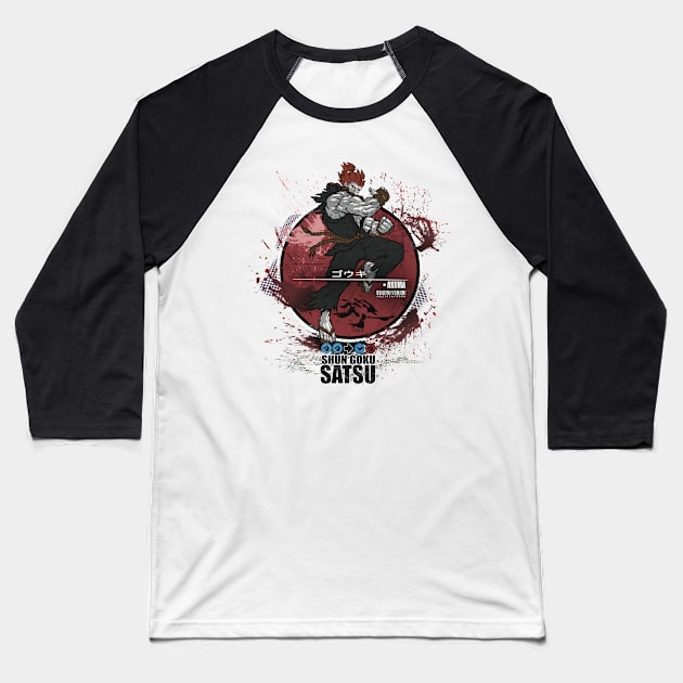 AKUMA: SHUN GOKU SATSU - BLACK Baseball T-Shirt by JF Penworks